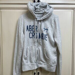 Abercrombie & Fitch Zip Hoodie – Y2K Logo – Size L